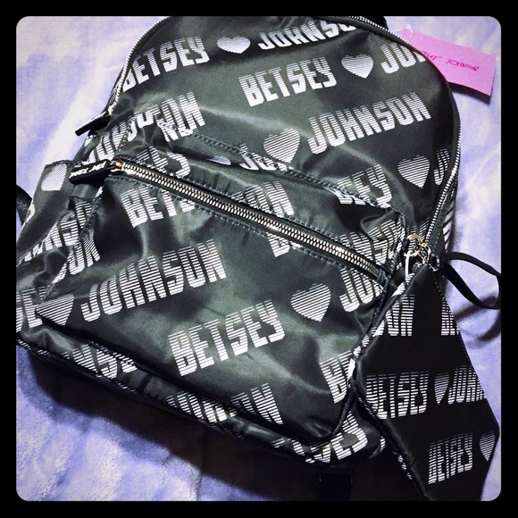 Betsey Johnson Handbags - Betsey Johnson Sporty Logo Backpack w/Pencil Bag